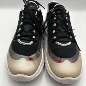 Nike Youth Air Max Axis (AH5222-009) Metallic/White/Black  Running Shoes Sz 7Y